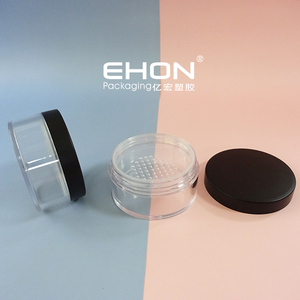 Wholesale White 30g Makeup <b>Empty</b> Cosmetic Loose Powder <b>Jar</b> ABS Plastic Cap with Transparent Bottle Packaging <b>Jar</b> - Product Image 6