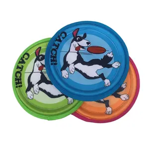 Farbige Oxford Material Dog Flying Disc ungiftige biss beständige reißfeste interaktive Hund Frisbeed Toy