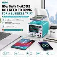 Alimentation électrique multi-ports RF4 MC09 avec chargeur rapide et charge sans fil pour le bureau, les voyages d'affaires, les téléphones, les ordinateurs portables et les tablettes