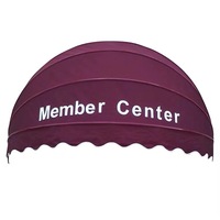 Morden taille personnalisée dôme rond Style français extérieur commercial magasin décoratif porte fenêtre auvent