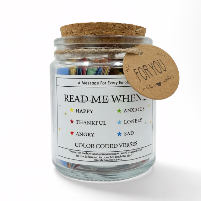 Quote Read Me When Jars Quran Messages Islamic Gifts Halal Glass Quran Verses in Jar