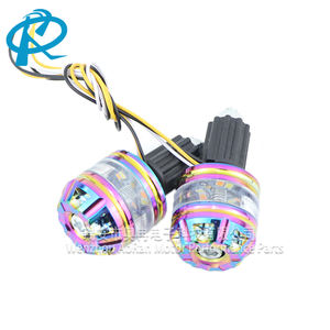 LED Motorrad Lenker Griffe Stangen enden Stecker Lenker Schieber Brennen Titan Lenker End stecker mit leichtem Zubehör - Product Image 4