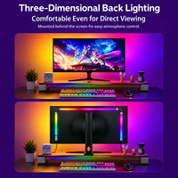 Bande LED rétroéclairée USB pour PC, synchronisation avec le moniteur, contrôle logiciel RGBIC, PCB 0,95 m 1,1 m 1,3 m, barre lumineuse intelligente pour écran d'ordinateur