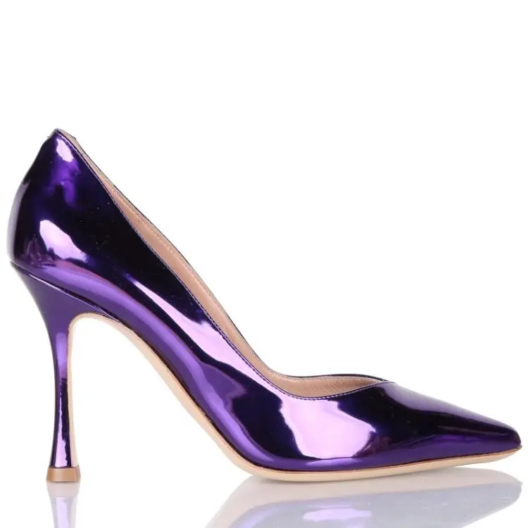Wholesale Tcent Shoes Luxury Women Metallic High Heel Closed Toe Stilettos