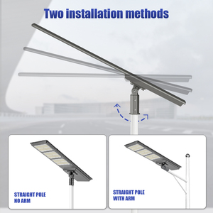ไฟถนนพลังงานแสงอาทิตย์แบบรวมทุกอย่างในหนึ่งเดียว Super 220lm/w 8000LM 10000LM สำหรับภายนอกอาคาร  ติดตั้งได้สองรูปแบบ  กันน้ำระดับ IP65 - Product Image 3