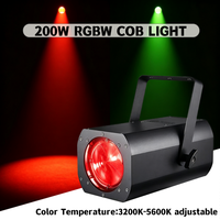Projecteur LED COB 4-en-1 200W pour public, 3200K 5600K RGBW, avec fonction stroboscopique et focalisation, pour scène, studio et théâtre