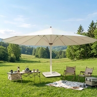 Parasol de Camping Multifuncional Resistente, Toldo Resistente al Viento con Base Ancha Cruzada para Acampar al Aire Libre, Sombra para Ocio en el Campo
