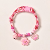 Collier pour chien personnalisé en paracorde tressé avec perles, collier pour animal de compagnie personnalisé avec clochette, collier pour animal de compagnie tissé à la main avec perles, collier réglable pour animal de compagnie