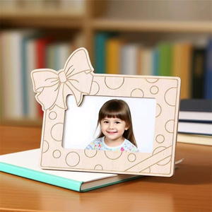 Thiết Kế Hiện Đại Gỗ dang dở Khung Ảnh Trẻ Em Mẫu Giáo Tự Làm Mô Hình Thẳng Đứng Gỗ Trắng Thủ Công Mỹ Nghệ Hộp Gỗ Tường Dấu Hiệu - Product Image 2