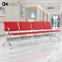 Chaise d'attente en PU pour hôpital, banc d'aéroport, sièges de hall de banque, fauteuil lounge 3 places, sièges d'aéroport, chaises de salle d'attente