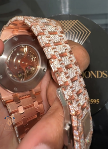 Fully VVS Moissanite Diamond Watch Hip Hop Statement <b>Wristwatch</b> for Street Fashion Available For Sale - Product Image 4