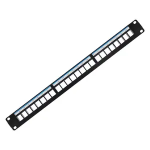 Hot Sale 24port 19inches 1U Blank Patch Panel with function cable management RJ45
