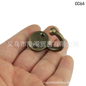 Zinc Alloy <b>Wall</b> <b>Hook</b> Round Single <b>Hook</b> For Clothing CC64 - Product Image 3