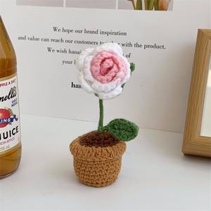 Planta en Maceta Decorativa Hecha a Mano con Ganchillo, Ecológica, DIY, Girasol Positivo, <span class=keywords><strong>Corazón</strong></span>, <span class=keywords><strong>Cactus</strong></span>, Suculenta, Duradera, para el Día del Padre - Product Image 2