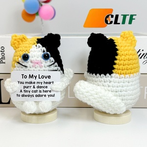 CLTF nuevo ganchillo positivo gato siamés muñeca Oficina escritorio decoración lindo Dí<span class=keywords><strong>a</strong></span> de San Valentín regalos de cumpleaños para el <span class=keywords><strong>mejor</strong></span> amigo novia - Product Image 1