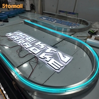 Letrero Luminoso Personalizado de Acero Inoxidable para Tienda con Letras de Canal, Letrero 3D Retroiluminado para Negocios, Letrero Metálico para Estudio