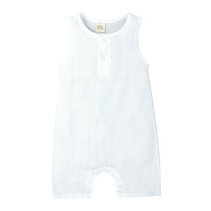 Pijama de Verano para Niños Pequeños, Orgánico, 100% Algodón, Manga Corta, Mono con Tirantes - Product Image 3