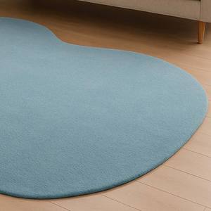 Alfombra de Lana Azul Cielo, Hecha a Mano con Forma Orgánica Minimalista y Suave, Personalizada para Sala de Estar o Picnic, Venta al Por Mayor desde India - Product Image 3