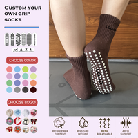 Chaussettes de sport pour femmes avec logo brodé Glacier, tissées, vente en gros, haute qualité, fabricant, faible MOQ, chaussettes personnalisées pour Pilates