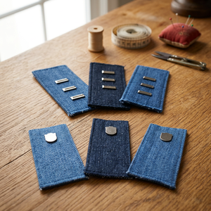 AA0247 Waist Extender Hook |Denim Waist Extender Button for Jeans and Skirt <b>Comfy</b> Metal Buttons Assorted Colors - Product Image 3