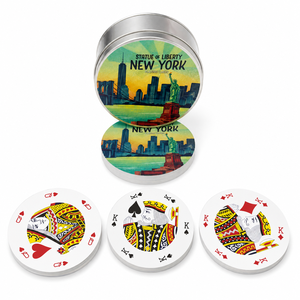 Großhandel Spanischer UV-Drucker für Hersteller Dollor 54 Poker-Größe Erwachsenenspiel Sexy Kreisförmige Spielkarten - Product Image 2