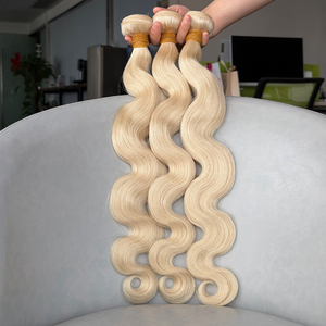 Extensions de cheveux humains blonds 613 ondulés de 10 à 26 pouces, bouclés naturellement, pour tresses, cheveux rebondissants, pointes pleines - Product Image 4