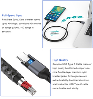 2m Tipe-c Telepon Nilon 2.0 5m Data Usbc 5v 20v 100w 5a Usb-c Cepat Pengisian Super Charger Usb Untuk Tipe C Kabel