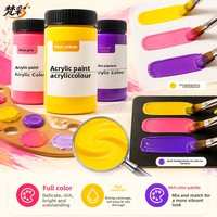 Set Cat Warna Akrilik 24 Warna dalam Botol 300ml Tahan Air Cepat Kering untuk Seni Dinding, DIY Anak, Graffiti, Cina