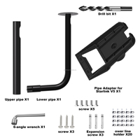 Kit de montage mural pour antenne Starlink V5, adaptateur de tuyau métallique, support réglable en hauteur