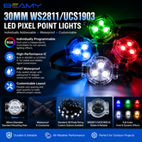 Luz LED RGB Direccionable de 30 mm, WS2811 UCS1903, IP67, Impermeable, Cadena de Luces para Exteriores, Decoración de Paisajes y Festivales