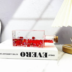 Botella de Vidrio Acrílico Personalizada al por Mayor, Colorida, con Ondas Líquidas, Diseño de Barco Pirata, Reloj de Arena Fluido - Product Image 3