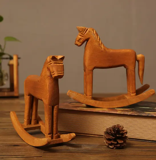 grocery trojan desktop ornaments wooden crafts