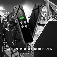 Enregistreur vocal numérique portable 32 Go, matériau métallique, écran 0,96 pouces, USB Type-C, enregistrement 15-18h, format WMA, enregistrement en un clic
