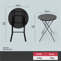 Table à manger pliante en gros – Format compact pour l'extérieur et l'intérieur, idéale pour restaurant, cantine, salon et appartement
