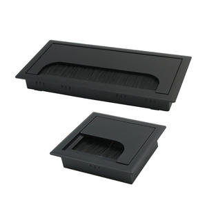 Œillets de câble carrés en plastique rabattables avec brosse pour <span class=keywords><strong>bureau</strong></span> à domicile, hôtel, hôpital, appartement, ordinateur - Product Image 2