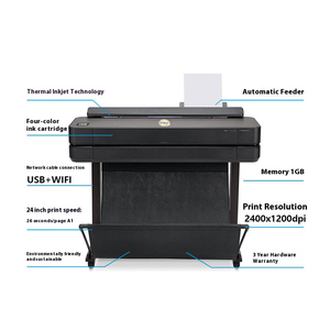 מדפסת הזרקת דיו לתמונות בפורמט גדול מדגם T650 A0 של HP להדפסת תכנוני CAD ושרטוטים, T650 A0-36 אינץ', 4 צבעים - Product Image 6