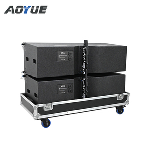 Système de sonorisation pour scène extérieure, enceintes line array à 3 voies avec haut-parleurs à cornes, aimants néodyme, double 12 pouces, modèle WL12. - Product Image 5