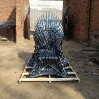 Fauteuil d'appoint artistique en FRP de haute qualité, style Trône de Fer de Game of Thrones, pour salon, chambre ou hôtel