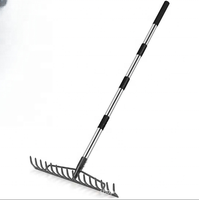 Outil de jardinage manuel en acier inoxydable de haute qualité, personnalisable par OEM, pour le nivellement des pelouses de golf, finisseur de sable, poignée en métal