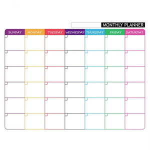 Tableau hebdomadaire magnétique européen-américain pour réfrigérateur, autocollants effaçables, aimants pour tableau blanc, messages, animaux de compagnie 4x4 - Product Image 1