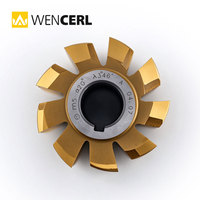 WENCERL Alat Pemotong Gear HSS Modul M1-M22 Berlapis Tin/Tialn Khusus 0.4 mm untuk Mesin Hobbing