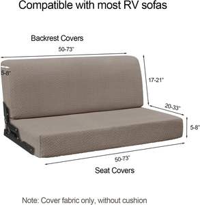 قطعتان مسند ظهر عصري قابل للتمدد وأغطية للمقاعد للأرائك والنوم والسكين الجاكنايف أغطية أريكة قماشية قابلة للغسل (90-100 *) - Product Image 2