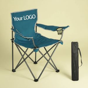 Chaise de camping pliante portable d'extérieur en acier léger, personnalisable en usine, pour la pêche et la plage - Product Image 1