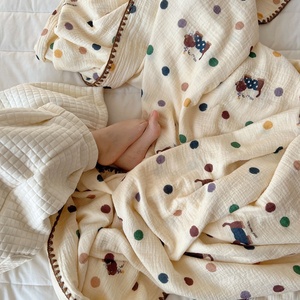 <span class=keywords><strong>Couverture</strong></span> été mince couette pur coton froissé gaze couette ensemble petite <span class=keywords><strong>couverture</strong></span> de <span class=keywords><strong>sieste</strong></span> <span class=keywords><strong>maternelle</strong></span> <span class=keywords><strong>pour</strong></span> enfants nourrissons tout-petits - Product Image 4