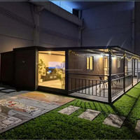 Maison extensible à double aile de 40 pieds, logement portable pour chantier de construction