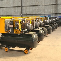 Karlos compresseur d'air industriel 5kw 11kw 15kw 2-en-1 portable compresseur d'air à vis avec réservoir d'air