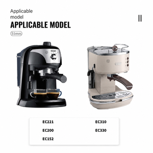 <span class=keywords><strong>DeLonghi</strong></span> Porte-filtre à expresso sans fond à double poignée de 51 mm en acier inoxydable, accessoires pour <span class=keywords><strong>machine</strong></span> à café pour barista - Product Image 4