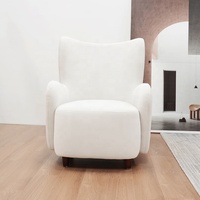 Moderne und einfache Hotel möbel Sessel Boucle Stuhl Sherpa Teddy Stoff Wohnzimmer Stuhl Wohnzimmer Hochwertige Couch