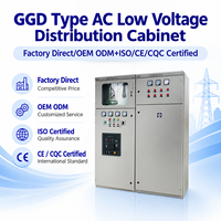 Armoire de distribution électrique triphasée basse tension GGD IP40 à double porte pour projet industriel