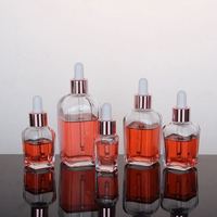 10ml 20ml 30ml 50ml 100ml sérum argent clair huile cosmétique compte-gouttes verre compte-gouttes flacon avec compte-gouttes